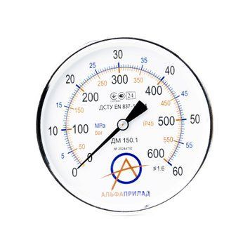 Манометр ДМ 150.1, 60 МПа (600 бар), 1,6 к.т., IP40, М20х1,5, Осевой НФ-00003662 фото